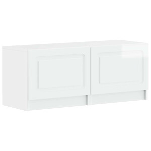 vidaXL Tv-meubel Hoogglans Wit Bewerkt hout