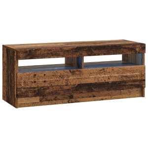 vidaXL LED tv-meubel Oud hout Bewerkt hout