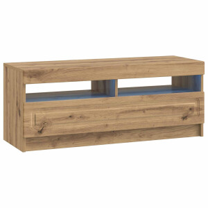 vidaXL LED tv-meubel Artisanaal eiken Bewerkt hout