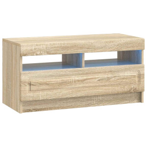 vidaXL LED tv-meubel Sonoma Eiken Bewerkt hout