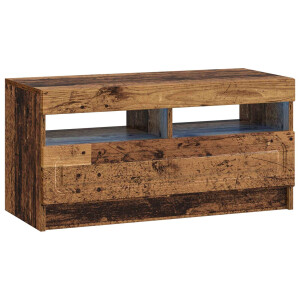 vidaXL LED tv-meubel Oud hout Bewerkt hout