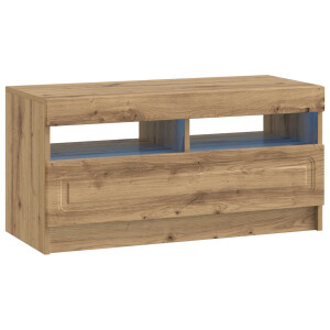 vidaXL LED tv-meubel Artisanaal eiken Bewerkt hout