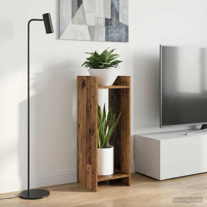 vidaXL Plantenstandaard Oudhout 30 x 30 x 80 cm Geconstrueerd hout