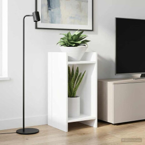 vidaXL Plantenstandaard Wit 30 x 30 x 60 cm Geconstrueerd hout