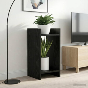vidaXL Plantenstandaard Zwarte Eik 30 x 30 x 60 cm Geconstrueerd hout