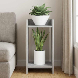 vidaXL Plantenstandaard Beton Grijs 30 x 30 x 60 cm Geconstrueerd hout