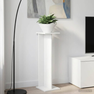 vidaXL Plantenstandaard Wit 25 x 25,5 x 80,5 cm Geconstrueerd hout