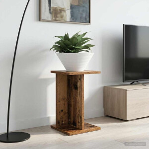 vidaXL Plantenstandaard 2 pcs Oudhout 25 x 25,5 x 40,5 cm