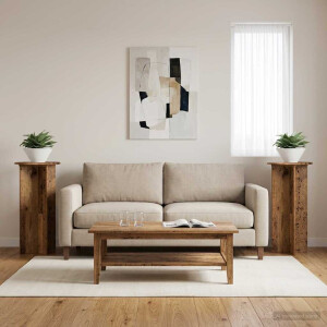 vidaXL Plantenstandaard 2 pcs Oud hout 40 x 40 x 80 cm Bewerkt hout