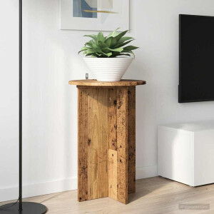 vidaXL Plantenstandaard 2 pcs Oud hout Ø40 x 60 cm Bewerkt hout