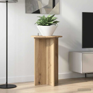 vidaXL Plantenstandaard 2 pcs Artisanaal eiken Ø40 x 60 cm