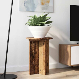 vidaXL Plantenstandaard 2 pcs Oud hout Ø29,5 x 40 cm Bewerkt hout