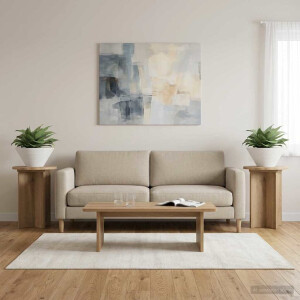 vidaXL Plantenstandaard 2 pcs Artisanaal eiken Ø29,5 x 40 cm
