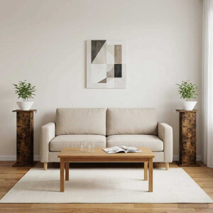 vidaXL Plantenstandaard 2 pcs Gerookt eiken 30,5 x 30 x 80,5 cm