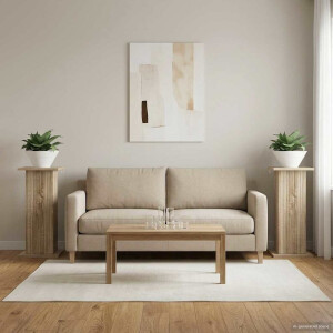 vidaXL Plantenstandaard 2 pcs Sonoma Eiken 30,5 x 30 x 60,5 cm