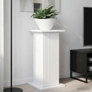 vidaXL Plantenstandaard Hoogglans Wit 30,5 x 30 x 60,5 cm Bewerkt hout