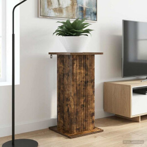 vidaXL Plantenstandaard 2 pcs Gerookt eiken 30,5 x 30 x 60,5 cm