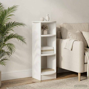 vidaXL Bijzetkast Hoogglans Wit 40 x 40 x 100 cm Geconstrueerd hout