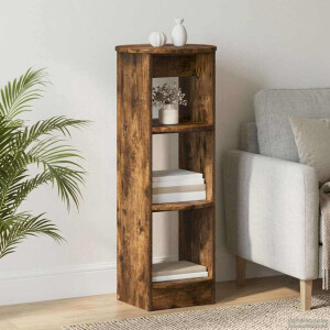 vidaXL Bijzetkast Gerookte Eik 40 x 40 x 100 cm Geconstrueerd hout