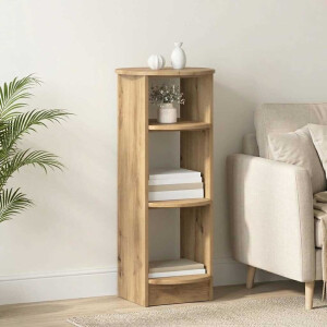 vidaXL Bijzetkast Artisanaal eiken 40 x 40 x 100 cm Geconstrueerd hout