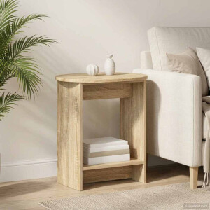 vidaXL Bijzettafel Sonoma Eiken 50 x 39,5 x 55 cm Bewerkt hout