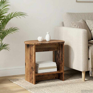 vidaXL Bijzettafel Oud hout 50 x 39,5 x 55 cm Bewerkt hout