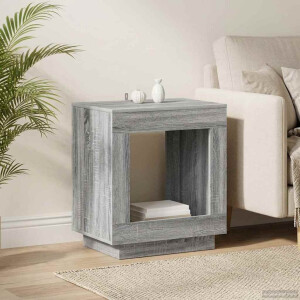 vidaXL Bijzettafel Grijs sonoma 60 x 40 x 65 cm Bewerkt hout