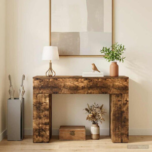 vidaXL Salontafel Gerookt eiken 102 x 35 x 75 cm Bewerkt hout