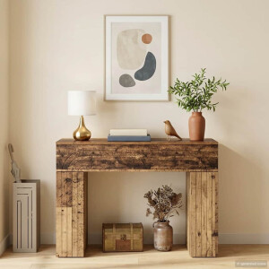 vidaXL Salontafel Oud hout 102 x 35 x 75 cm Bewerkt hout