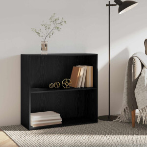 vidaXL Boekenkast Zwart Eiken 80 x 30 x 76,5 cm Bewerkt hout