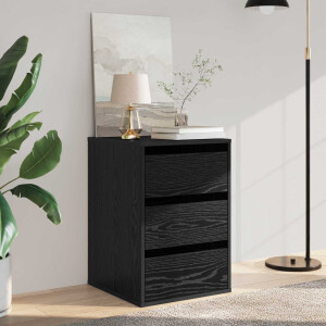 vidaXL Ladenkast met lade Zwart Eiken 41 x 40 x 58 cm Bewerkt hout