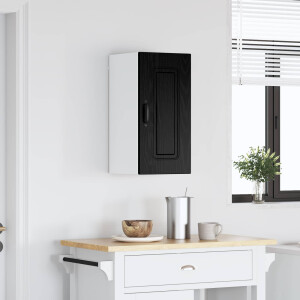 vidaXL Keukenkast Kalmar Zwart Eiken 30 x 31 x 60 cm Bewerkt hout