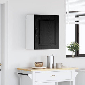 vidaXL Keukenkast Kalmar Zwart Eiken 50 x 31 x 60 cm Bewerkt hout