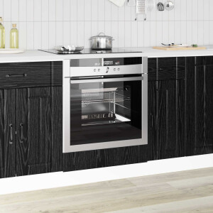 vidaXL Keukenkast Lucca Zwart eiken 60 x 46 x 81,5 cm Bewerkt hout