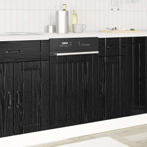 vidaXL Keukenkast Lucca Zwart eiken 45 x 1,5 x 67 cm Bewerkt hout