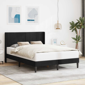 vidaXL Bedframe met hoofdeinde Zwart 140 x 200 cm Fluweel