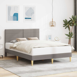 vidaXL Bedframe met hoofdeinde Taupe 120 x 200 cm Stof