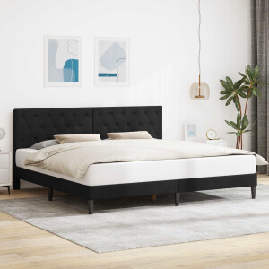 vidaXL Bedframe met hoofdeinde Zwart 180 x 200 cm Fluweel