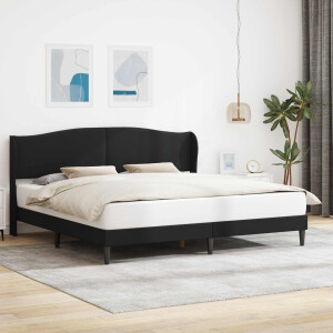 vidaXL Bedframe met hoofdeinde Zwart 200 x 200 cm Kunstleer