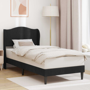 vidaXL Bedframe met hoofdeinde Zwart 100 x 200 cm Fluweel