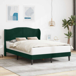 vidaXL Bedframe met hoofdeinde Donkergroen 120 x 190 cm Fluweel