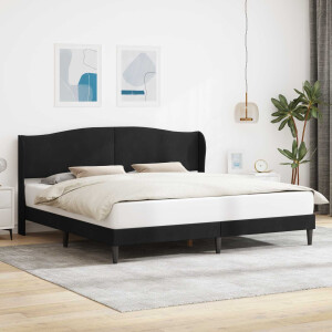 vidaXL Bedframe met hoofdeinde Zwart 180 x 200 cm Fluweel