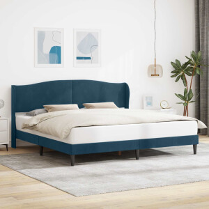 vidaXL Bedframe met hoofdeinde Blauw 180 x 200 cm Fluweel
