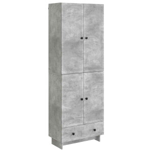 vidaXL Kastenset 2 pcs Betongrijs 66 x 34,5 x 95 cm Bewerkt hout
