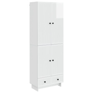 vidaXL Kastenset 2 pcs Hoogglans Wit 66 x 34,5 x 95 cm Bewerkt hout