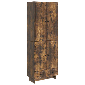 vidaXL Kastenset 2 pcs Gerookt eiken 66 x 34,5 x 95 cm Bewerkt hout