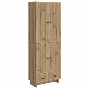vidaXL Kastenset 2 pcs Artisanaal eiken 66 x 34,5 x 95 cm Bewerkt hout