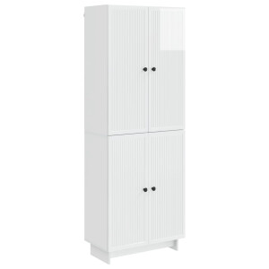 vidaXL Kastenset 2 pcs Hoogglans Wit 66 x 34,5 x 90 cm Bewerkt hout
