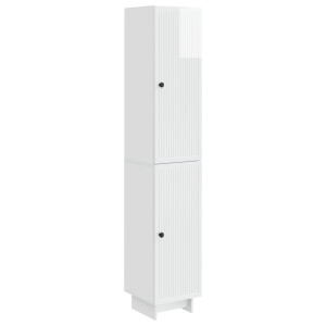 vidaXL Kastenset 2 pcs Hoogglans Wit 34,5 x 33 x 90 cm Bewerkt hout