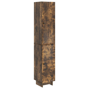 vidaXL Kastenset 2 pcs Gerookt eiken 34,5 x 33 x 90 cm Bewerkt hout